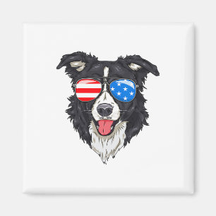Imán Frontera Collie Lover Perro Patriótico 4 De Julio