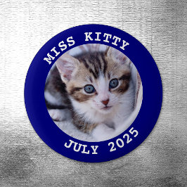 Imán Frontera de fotografía redonda personalizada por l