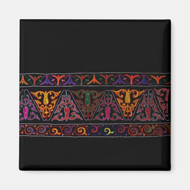 Imán Frontera del Bordado de Xinjiang (Frente)