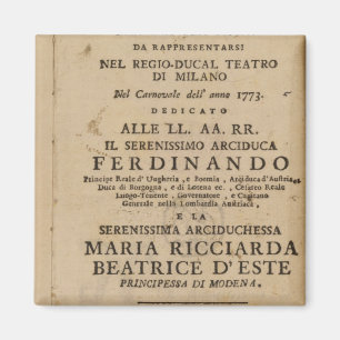 Imán Frontispiece Lucio Silla de Mozart de '