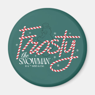 Imán Frosty el logo de Snowman Candy Cane