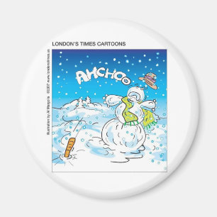 Imán Frosty Lucha Contra La Gripe Regalos Divertidos De