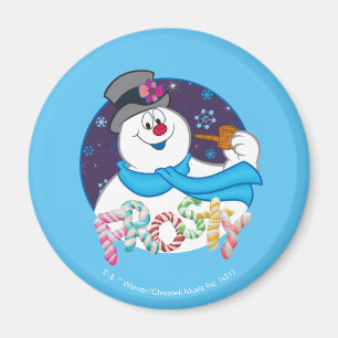 Imán Frosty the Snowman™ Colorido nombre de la cañ
