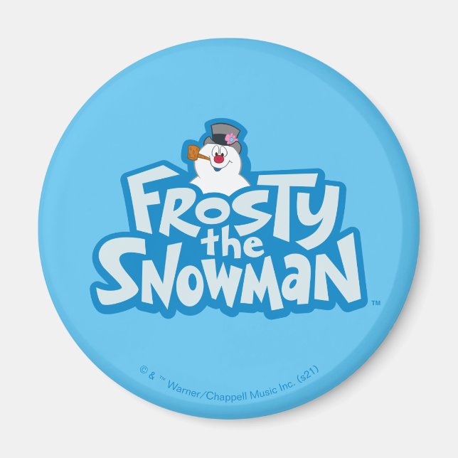 Imán Frosty the Snowman™ | Logotipo apilado congelado (Frente)