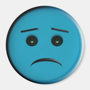 Imán Frowny Face2 - Azul