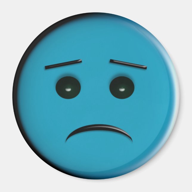 Imán Frowny Face2 - Azul (Frente)