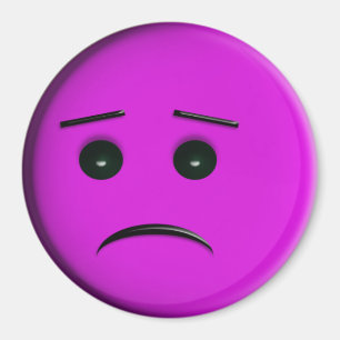 Imán Frowny Face Purple