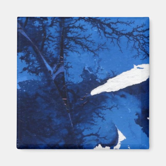 Imán "Frozen Ridge" Resumen de Magnet de Arte (Frente)