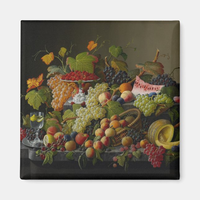 Imán Fruta abundante, 1858 (aceite sobre lienzo) (Frente)