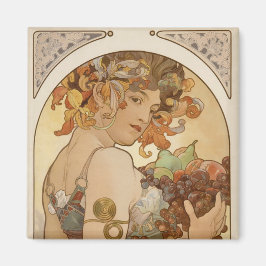 Imán Fruta (Art Nouveau) (retrato femenino) (frutas)