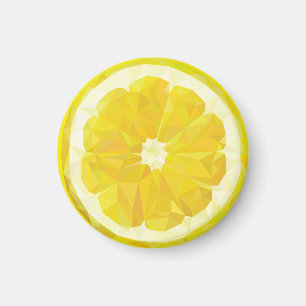 Imán Fruta de diseño geométrico de limón