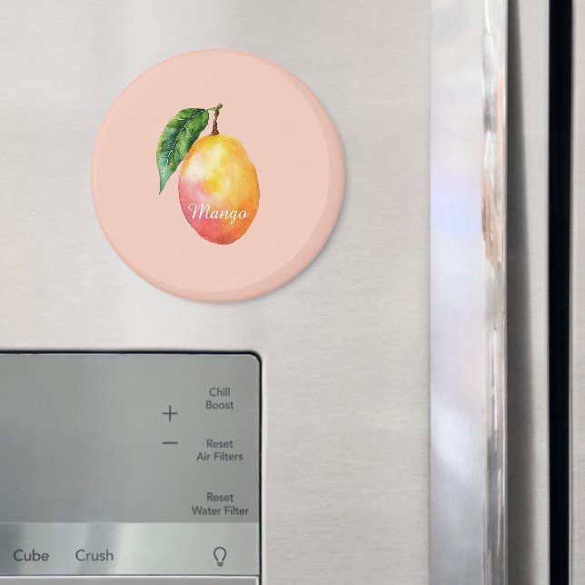 Imán Fruta de mango amarillo rosa (In situ (nevera))