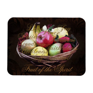 Imán Fruta del alcohol, cesta pintada de Brown