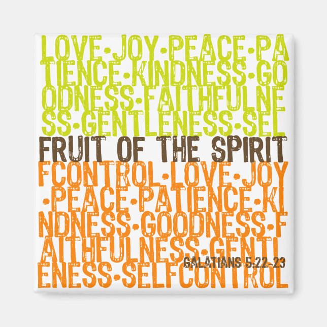 Imán Fruta del espíritu (Frente)