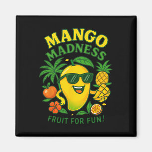 Imán Fruta divertida de mango Mangos Vacaciones de vera
