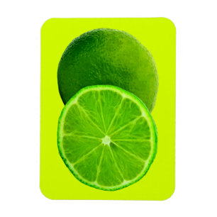 Imán Frutas cítricas, fragmento verde brillante de cal