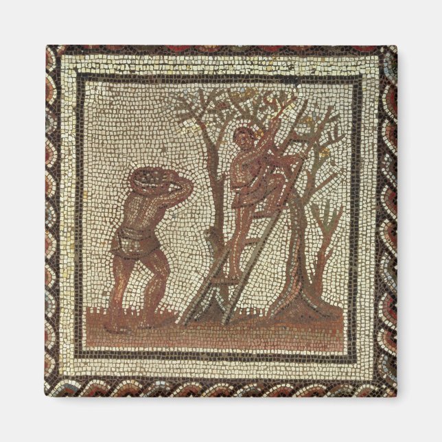 Imán Frutas de picar, mosaico romano (Frente)
