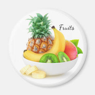 Imán Frutas tropicales en un tazón