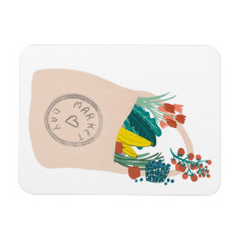 Imán Frutas y verduras en el mercado de los agricultore