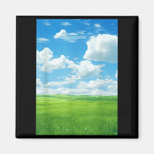 Imán Frutiger Aero_ Campo Nubes Cielo es Azul