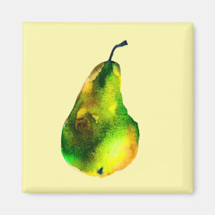 Imán Fruto verde acuarela