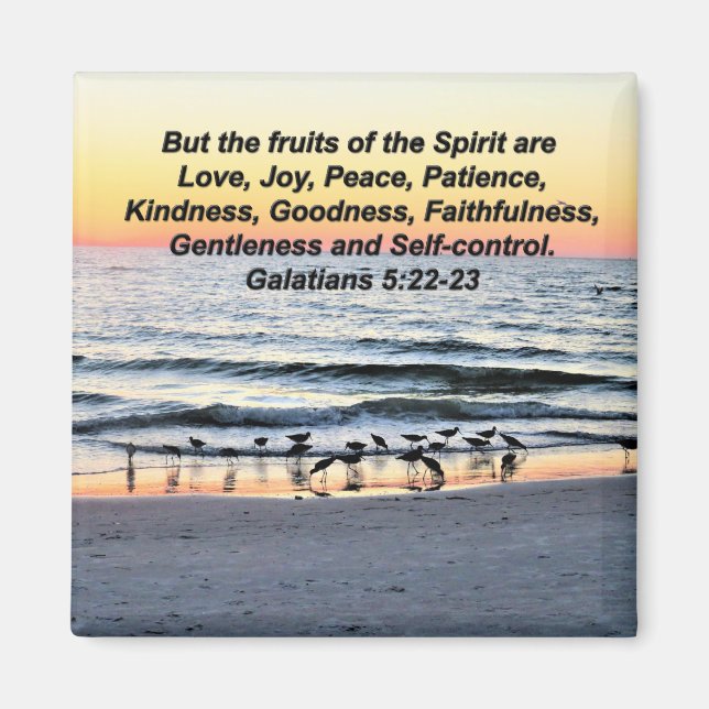 Imán FRUTOS DE bonito DE LOS GALATIANOS ESPÍRITU 5 MAGN (Frente)