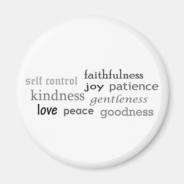 Imán Frutos del Espíritu, galatianos 5:22-23 (Frente)