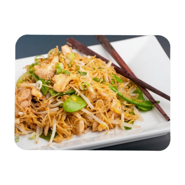 Imán Fry Tiro de fideo tailandés Lo Mein (Horizontal)