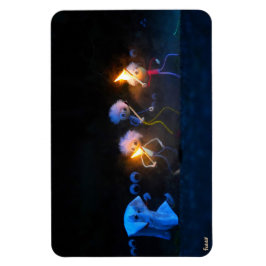 Imán Fubby's op spooktocht, halloween grap.