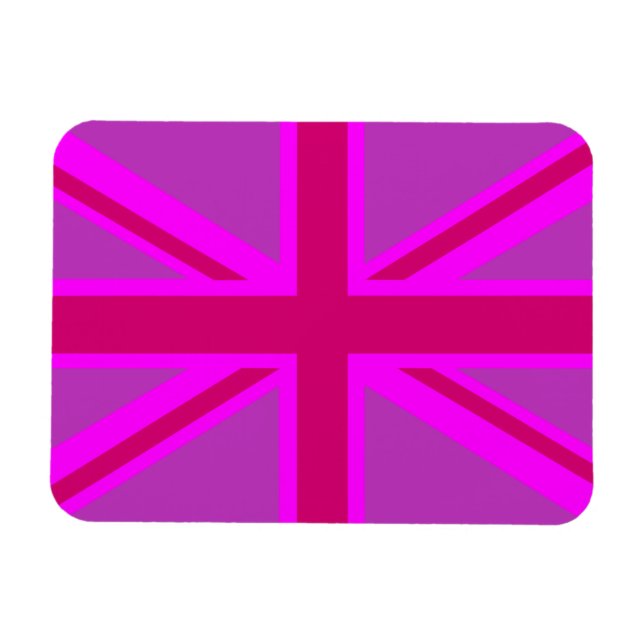 Imán Fuchsia Union Jack (Horizontal)