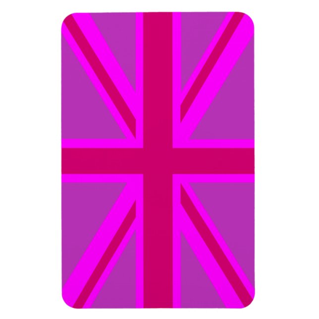 Imán Fuchsia Union Jack (Vertical)