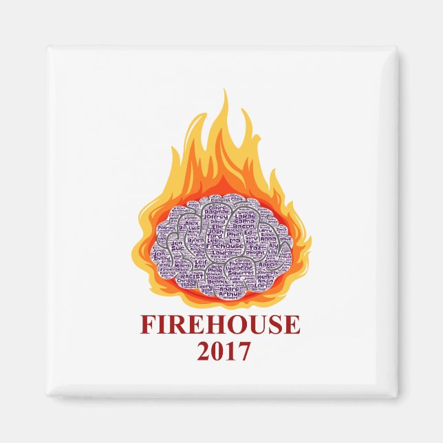 Imán Fuego 2017 Word Cloud Magnet (Frente)
