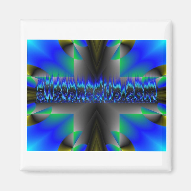 Imán fuego azul (Frente)