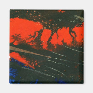 Imán "Fuego de pantano #5" Magnetoscopio artístico abst