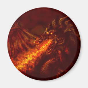 Imán Fuego de respiración del gran dragón rojo de la