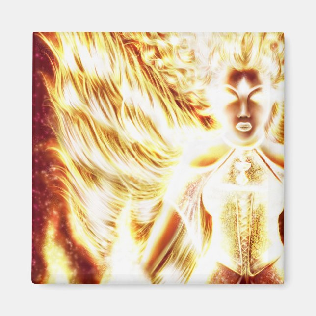 Imán Fuego Elemental Square Magnet de Nellis Eketorp (Frente)