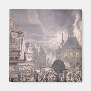 Imán Fuego en ayuntamiento viejo en Amsterdam