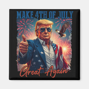 Imán Fuego Patriótico Donald Trump El 4 De Julio Del G
