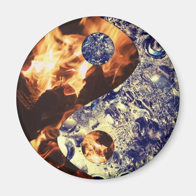 Imán Fuego y hielo Yin Yang Magnet (Frente)