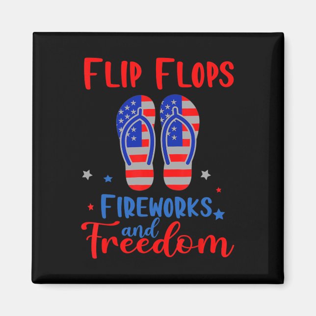 Imán Fuegos artificiales De Flip Flops Y Libertad Bande (Frente)