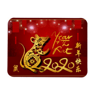 Imán Fuegos artificiales de linternas chinas año 2020 F