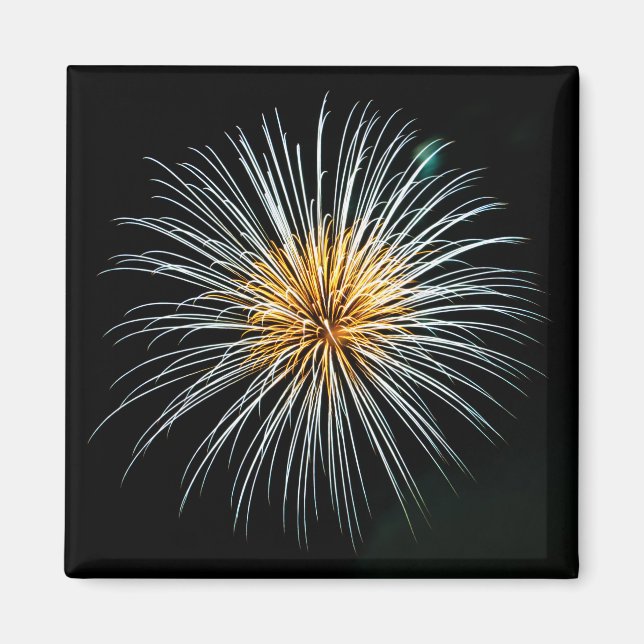 Imán Fuegos artificiales de oro (Frente)