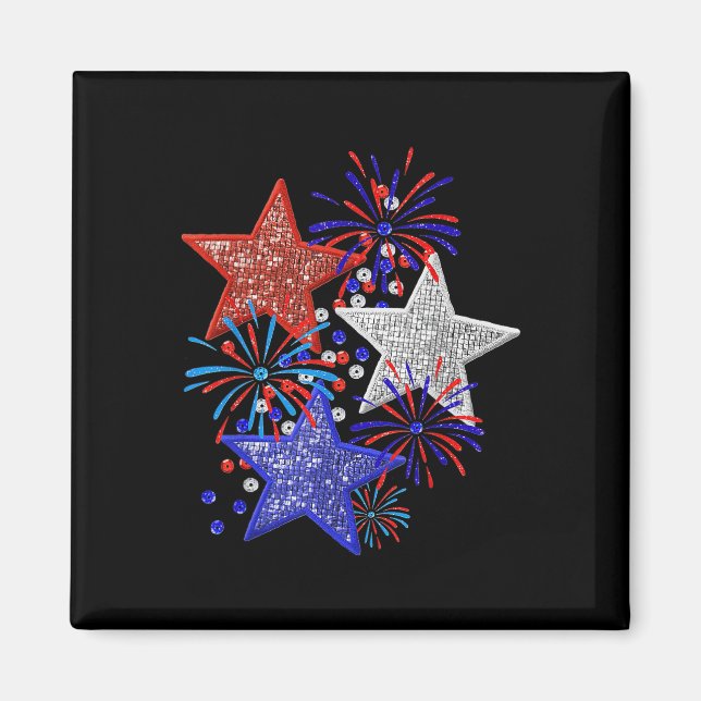 Imán fuegos artificiales del 4 de julio (Frente)