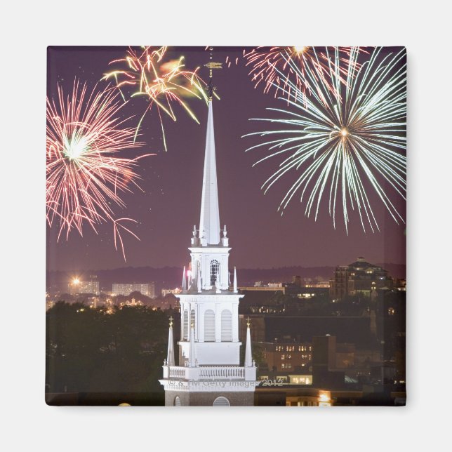 Imán Fuegos artificiales en el centro de Boston (Frente)