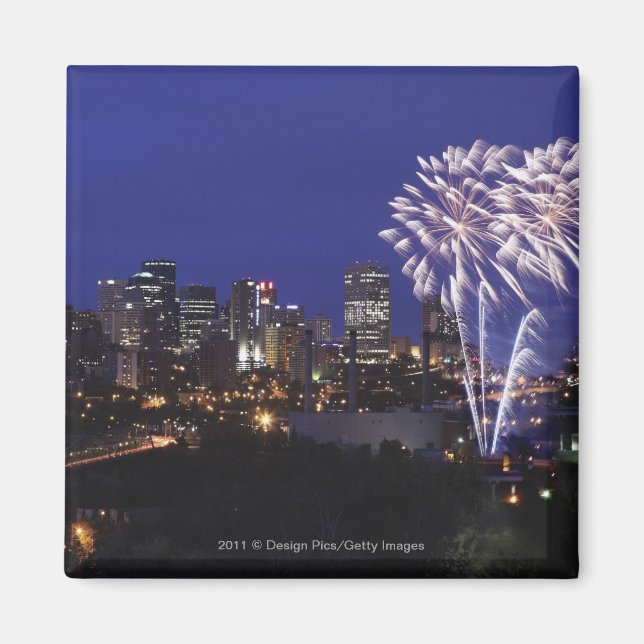 Imán Fuegos artificiales En La Ciudad (Frente)