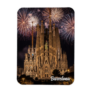 Imán Fuegos artificiales en la Sagrada Família Barcelon