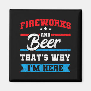 Imán Fuegos artificiales y cerveza, por eso estoy aquí
