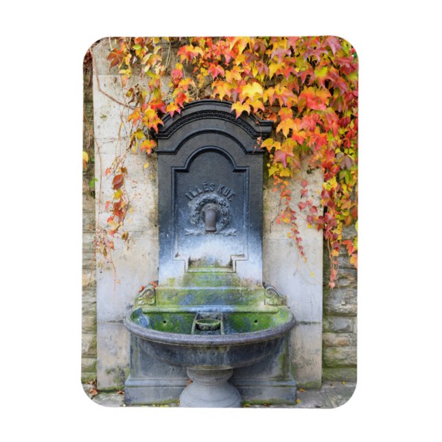 Imán Fuente de agua potable en otoño, Hungría (Vertical)