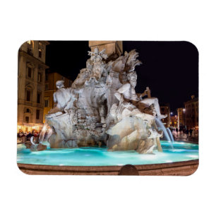 Imán Fuente de cuatro ríos en Piazza Navona en Roma