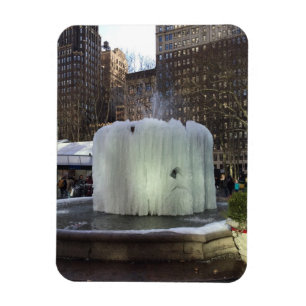 Imán Fuente de hielo congelada Bryant Park New York Cit